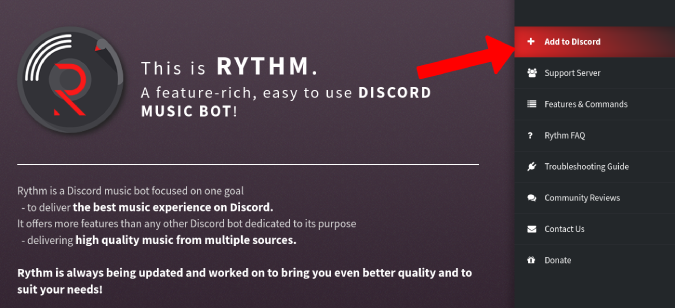 adding music bot to discord